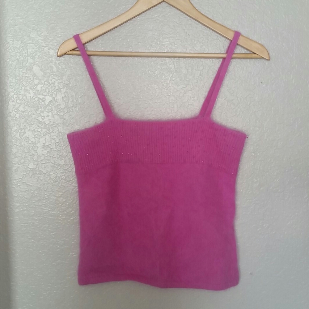 Dana Buchman size M 70% angora top Soft Pink